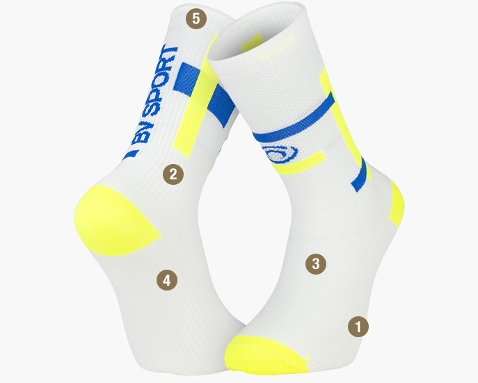 Light RUN high Bali socks blue/yellow